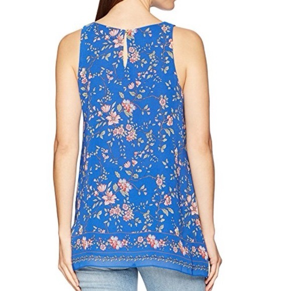 Max Studio Floral Print Sleeveless Top Blouse Size Large - Picture 3 of 9